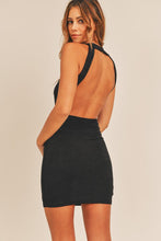 Load image into Gallery viewer, SLINKY FABRIC OPEN BACK BODYCON MINI DRESS

