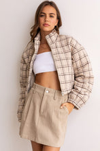 Load image into Gallery viewer, Plaid Puffer Jacket
