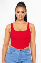 Load image into Gallery viewer, Audrey Red Corset Top
