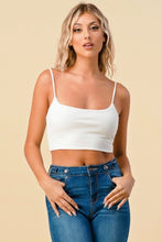 Load image into Gallery viewer, Emily White Ribbed Crop Top
