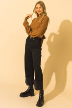 Load image into Gallery viewer, Lana Brown Sugar Knit Crop Top
