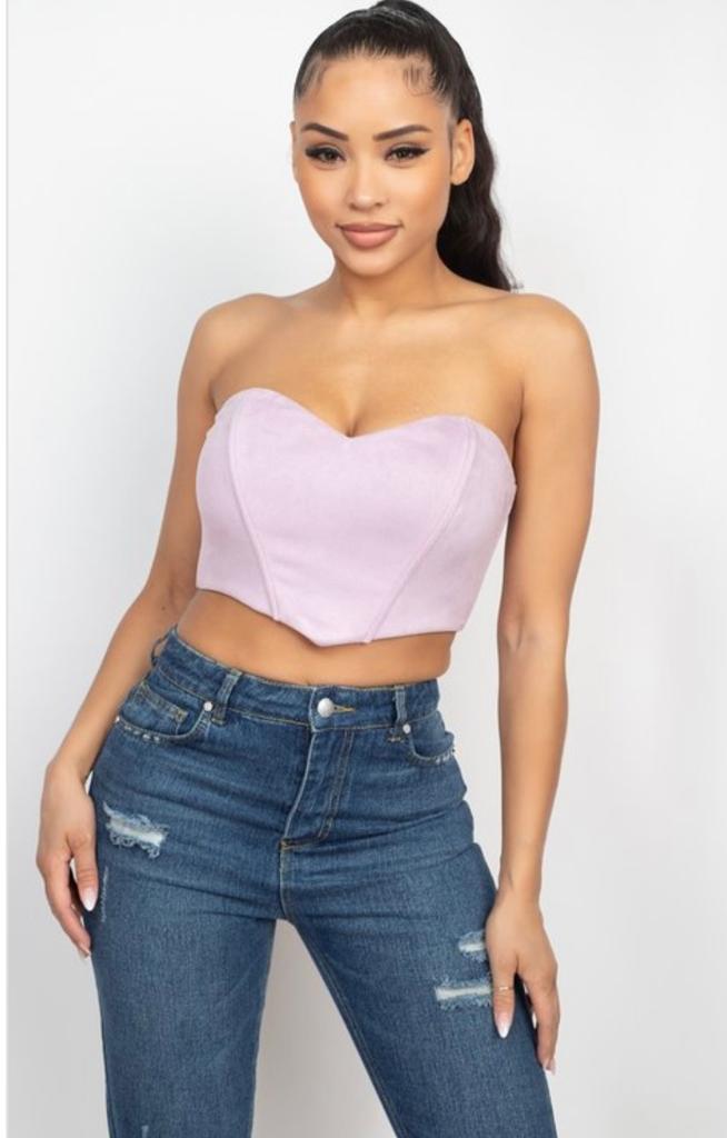 Savannah Lavender Suede Top